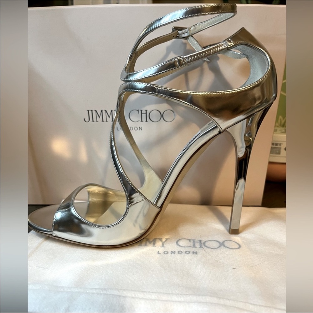 Jimmy Choo silver heels